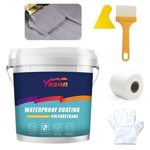 Wasserdichte Polyurethan-Beschichtung, 1 kg, super starke Haftung, wasserdicht, Anti-Auslaufmittel, Dichtstoff für Beton, Holz, Dach, Außenwand, Dachfenster, Wohnmobil Wasserdichte Polyurethan-Beschichtung, 1 kg, super starke Haftung, wasserdicht, Anti-Auslaufmittel, Dichtstoff für Beton, Holz, Dach, Außenwand, Dachfenster, Wohnmobil von Generisch