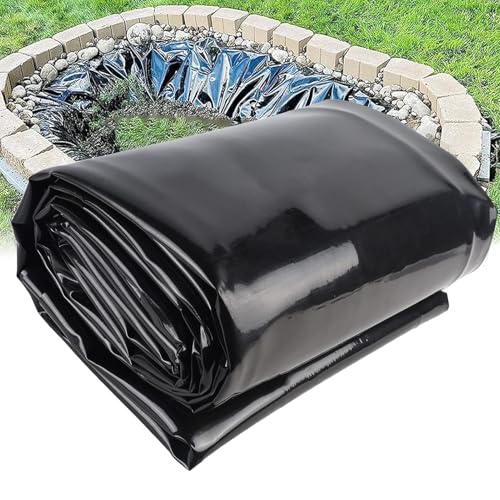 Wasserdichte Schutzhülle für kleine Teiche Springbrunnen Bachläufe Pools - Schwarz - erhältlich in 4x6m 5x8m 6x10m 8x12m - UV-beständiger Allwetterschutz von Generisch