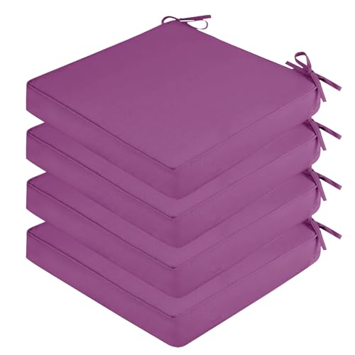 Wasserdichte Sitzkissen aus Memory-Schaum, quadratisch, mit Bändern, Grau, 50,8 x 50,8 x 5,1 cm, bequeme Terrassenkissen für Entspannung, 2 Stück Wasserdichte Sitzkissen aus Memory-Schaum, quadratisch, mit Bändern, Grau, 50,8 x 50,8 x 5,1 cm, bequeme Terrassenkissen für Entspannung, 2 Stück von Generisch