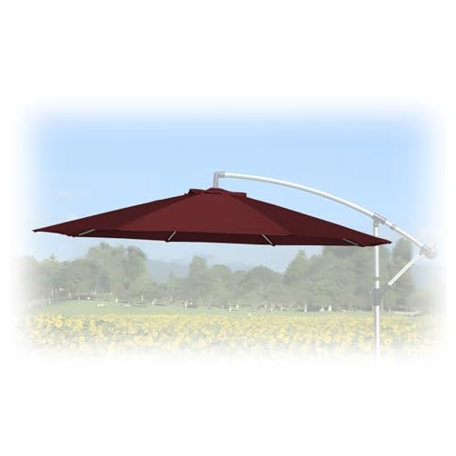 Wasserdichte Sonnenschirmabdeckung für 2–3,5 m große Regenschirme, 6 & 8 Rippen, Ersatz-Sonnenschutz für Terrasse, Garten, Strand und Markt, UV-Schutz und Design von Generisch