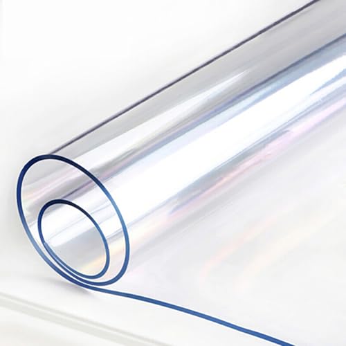Wasserdichte Tischabdeckung, 1,5 mm, transparente Kunststoff-Tischdecke für Küche und Esszimmer, öldichter Möbelschutz, leicht zu reinigen, langlebiger Tischschutz von Generisch