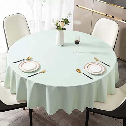Wasserdichte runde Tischdecke, 240 cm, waschbar, Polyester, auslaufsicher, PVC-Tischdecke für den Innen- und Außenbereich, perfekt für Esstischpartys und Veranstaltungen von Generisch