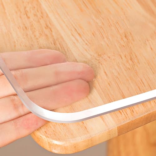Wasserdichte transparente PVC-Tischabdeckung, abwischbare Kunststoffmatte für Zuhause und Küche, mattierte Schreibtischunterlage und Bodenmatte, 130 x 140 cm, 1,5 mm dick Wasserdichte transparente PVC-Tischabdeckung, abwischbare Kunststoffmatte für Zuhause und Küche, mattierte Schreibtischunterlage und Bodenmatte, 130 x 140 cm, 1,5 mm dick von Generisch