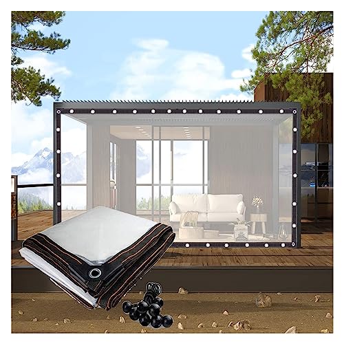 Wasserdichte transparente Seitenteile für Pergola Pavillon Veranda – 6 x Outdoor-Kunststoffvorhänge mit Ösen – & stilvolle Garten-Sichtschutzlösung von Generisch