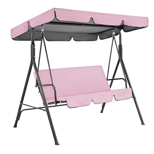 Wasserdichter 3-Sitzer-Hollywoodschaukel-Ersatz, robust, winddicht, UV-beständig, reißfest, für Gartenhängematten, Rosa (Größe: 190 x 132 x 15 cm/150 x 50 x 10 cm) von Generisch