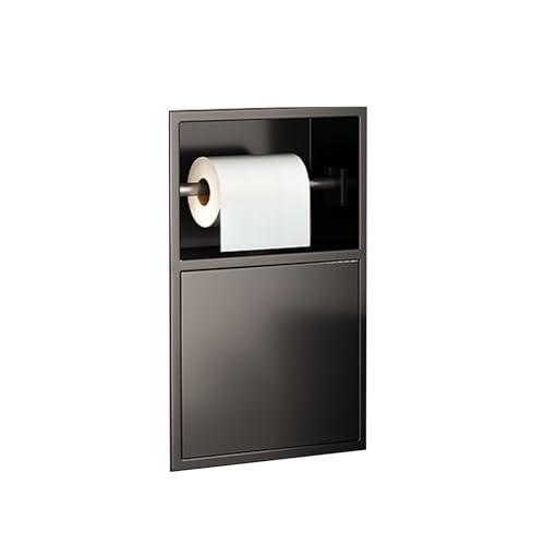 Wasserdichter Badezimmerschrank mit integriertem Mülleimer und Toilettenpapierhalter für Wohnzimmer, Küche und Badezimmer, Schwarz, 48 x 20 x 12,5 cm Wasserdichter Badezimmerschrank mit integriertem Mülleimer und Toilettenpapierhalter für Wohnzimmer, Küche und Badezimmer, Schwarz, 48 x 20 x 12,5 cm von Generisch