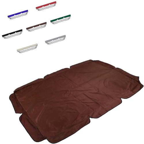 Wasserdichter Ersatzbezug für Outdoor-Terrassenschaukelstuhl – Sonnenschutz, passend für 142,2 x 119,4 cm, 167,6 x 114,3 cm, 190,5 x 132,1 cm, 248,9 x 185,4 cm (Kaffeefarben 77 x 49 x 195 cm) von Generisch