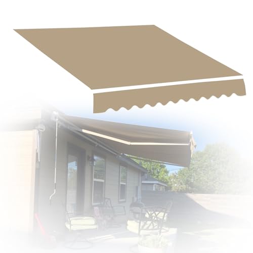 Wasserdichter Ersatzstoff für Markisen 3 x 1,5 m, 3,5 x 2,0 m, 4,5 x 2,0 m, Outdoor-Sonnenschutz, Material für Terrassen, Decks, Fenster (4,5 x 1,5 m) von Generisch