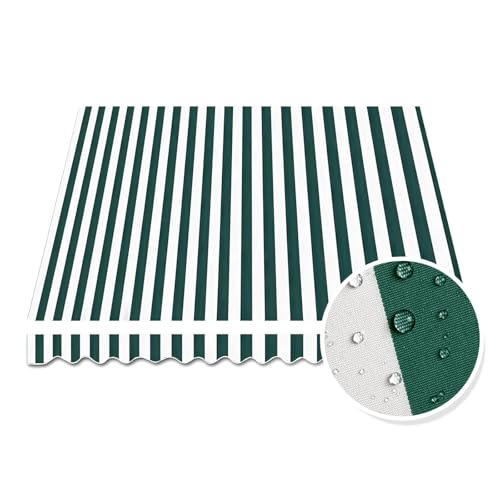 Wasserdichter Ersatzstoff für Markisen 3 x 2 m 4,5 x 2 m 3,5 x 2,5 m 6 x 2,5 m – Gartenüberdachung Abdeckung Material (kein Rahmen) – Sonnenschutz für den Außenbereich (2,5 x 2,0 m) von Generisch