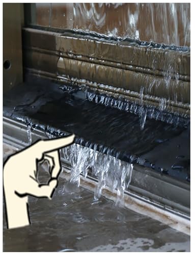 Wasserdichter Fensterkantendichtungsstreifen, wetterfester selbstklebender Streifen for Schiebetüren for Schutz vor Regen und zur Verhinderung von Wasserrückfluss(300cm/118.1in) von Generisch