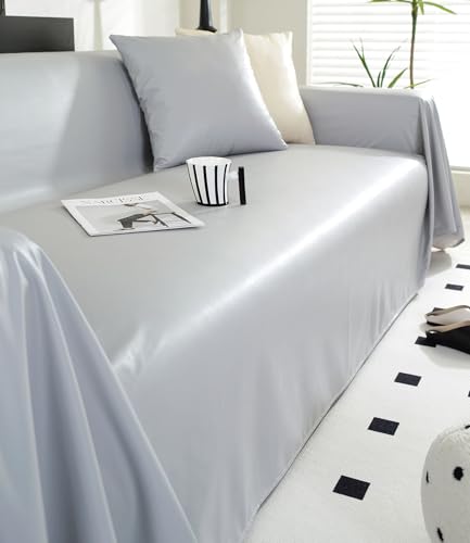Wasserdichter Kunstleder-Sofabezug – waschbarer Möbelschutz für Sektions- und Zweisitzer – L-förmiger Futon-Bezug 180,3 x 381 cm von Generisch