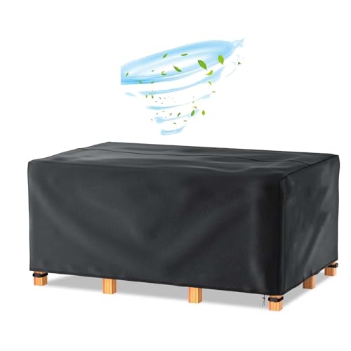 Wasserdichter Outdoor-Couch-Bezug 98 L x 75 B x 31 H Wetterfeste Abdeckung für Terrassen-Sofa-Möbel, passend für Rasen und Essgruppen, schützt Schaukel- und Drehstühle, Couchtisch von Generisch