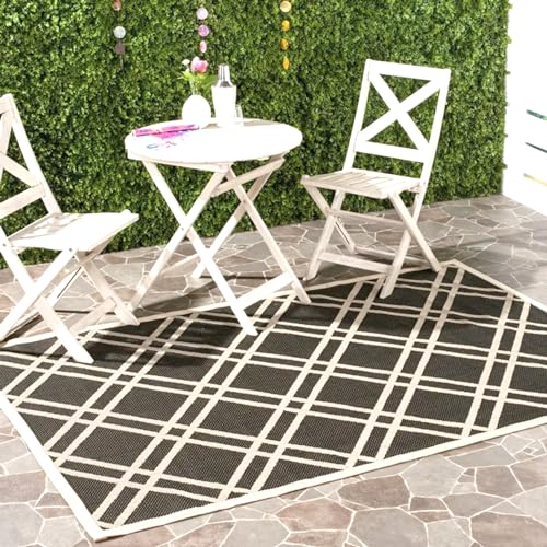 Wasserdichter Outdoor-Teppich mit rutschfestem geometrischem Design für Terrasse, Terrasse und Garten von Generisch