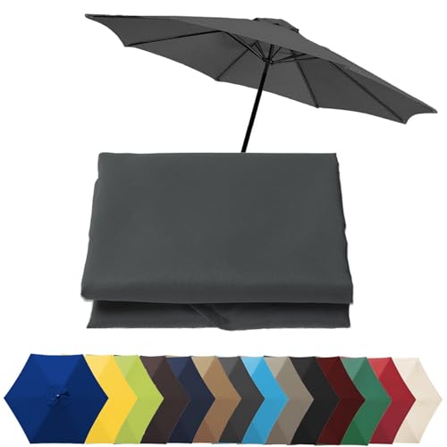 Wasserdichter Regenschirm-Ersatz, atmungsaktive Terrassen-/Strand-Poolabdeckung, passend für 2 m/2,7 m/3 m Regenschirme mit 6/8 Rippen, Outdoor-Schattenlösung von Generisch
