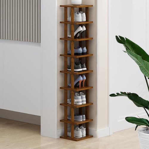 Wasserdichter Schuhschrank aus Holz, hoch, schmal, Schuhregal für den Eingangsbereich, Schlafsaal unter dem Bett, stilvolles Schuhregal für den Innen- und Außenbereich Wasserdichter Schuhschrank aus Holz, hoch, schmal, Schuhregal für den Eingangsbereich, Schlafsaal unter dem Bett, stilvolles Schuhregal für den Innen- und Außenbereich von Generisch