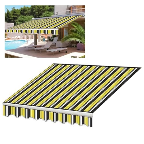 Wasserdichter Sonnenschutz – Polyester-Leinen-Markise mit UV-Schutz für Fenster und Türen – Terrassenstoff-Ersatz (4 x 1,5 m) von Generisch