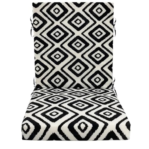 Wasserdichter Terrassenstuhl mit hoher Rückenlehne, lichtbeständig, für den Außenbereich mit Bändern, für Adirondack- und Schaukelstühle, 47 x 105,5 x 8 cm, bequem und stilvoll Wasserdichter Terrassenstuhl mit hoher Rückenlehne, lichtbeständig, für den Außenbereich mit Bändern, für Adirondack- und Schaukelstühle, 47 x 105,5 x 8 cm, bequem und stilvoll von Generisch