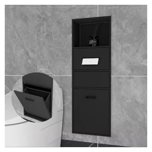 Wasserdichter Toilettenpapierhalter aus Edelstahl und versenkter Mülleimer für die Aufbewahrung im Badezimmer, stilvoll, graues Shampoo Wasserdichter Toilettenpapierhalter aus Edelstahl und versenkter Mülleimer für die Aufbewahrung im Badezimmer, stilvoll, graues Shampoo von Generisch