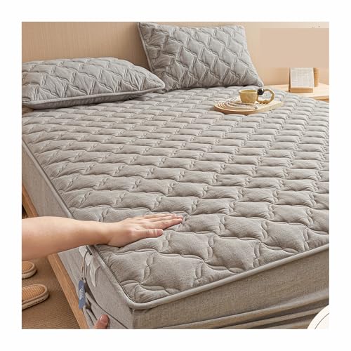 Wasserdichter gesteppter Futon-Matratzenbezug, elastisches Band, weicher und atmungsaktiver Matratzenschoner, dicker Isomattenbezug, 120 x 200 cm, bequem und von Generisch
