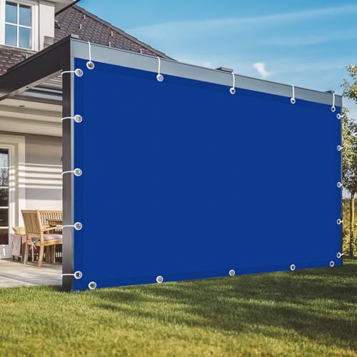Wasserdichter rechteckiger Sonnenschutz mit Ösen, 98% UV-Schutz, wetterbeständiger Baldachinstoff für Balkon & Terrasse, Blau, 4x7m Outdoor-Schattensegel Wasserdichter rechteckiger Sonnenschutz mit Ösen, 98% UV-Schutz, wetterbeständiger Baldachinstoff für Balkon & Terrasse, Blau, 4x7m Outdoor-Schattensegel von Generisch