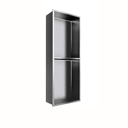 Wasserdichtes Duschregal aus Edelstahl, versenktes Badezimmerregal, mehrstufiger Metallschrank, randlose Wand für individuelle Duschen & Aufbewahrungslösungen von Generisch