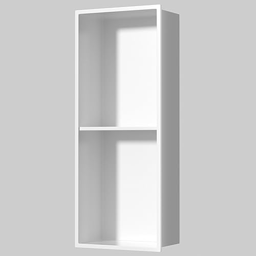 Wasserdichtes Edelstahl-Duschregal, integriertes TV-Regal, Metall-Aufbewahrungs-Trennwand für Badezimmer, Aufbewahrung von Shampoo und Toilettenartikeln (Farbe: Weiß, Größe: 70 x 28 x 12,5 cm) von Generisch
