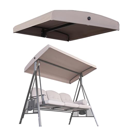 Wasserdichtes Ersatz-Baldachin für 2-3-Sitzer, Outdoor-Schaukelabdeckung, ideale Garten-Hängematten-Baldachin (Größe: 156 × 125 cm) von Generisch