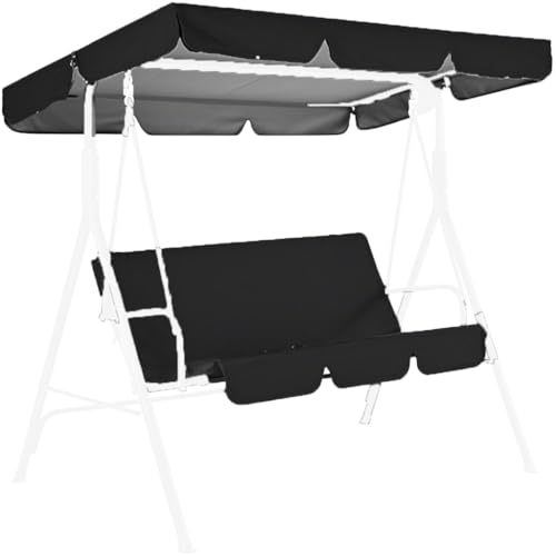 Wasserdichtes Ersatzdach für 2/3-Sitzer Schaukelstuhl Langlebig & Reißfest UV-Schutz Outdoor Hängematte Abdeckung Perfekt für Garten Entspannung Wasserdichtes Ersatzdach für 2/3-Sitzer Schaukelstuhl Langlebig & Reißfest UV-Schutz Outdoor Hängematte Abdeckung Perfekt für Garten Entspannung von Generisch