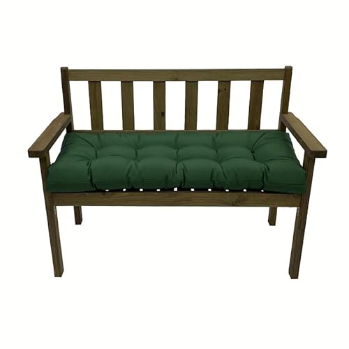 Wasserdichtes Gartenbankkissen für 2-/3-Sitzer, 120 cm dickes Baumwollpolster mit Bändern, 8 cm dick, rechteckig, Sitzkissen für Terrasse, Rasen, Liege, Dunkelgrün, 150 x 50 x 8 cm Wasserdichtes Gartenbankkissen für 2-/3-Sitzer, 120 cm dickes Baumwollpolster mit Bändern, 8 cm dick, rechteckig, Sitzkissen für Terrasse, Rasen, Liege, Dunkelgrün, 150 x 50 x 8 cm von Generisch