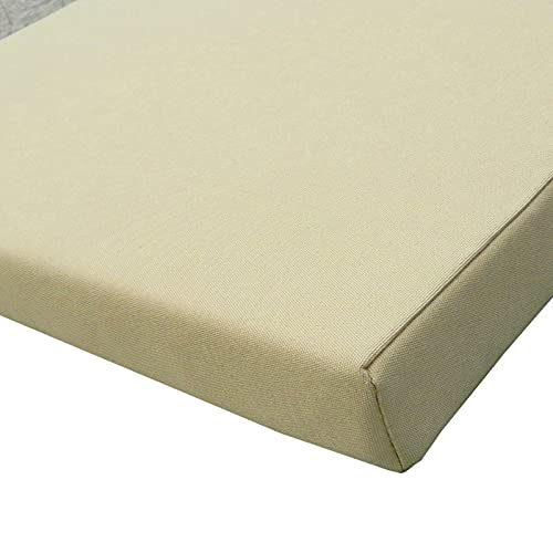 Wasserdichtes Gartenbankkissen für 2- und 3-Sitzer, weich gepolstert, für Außenbereich, Sofa, Terrassenmöbel, Hellkhaki, 60 x 45 x 5 cm von Generisch