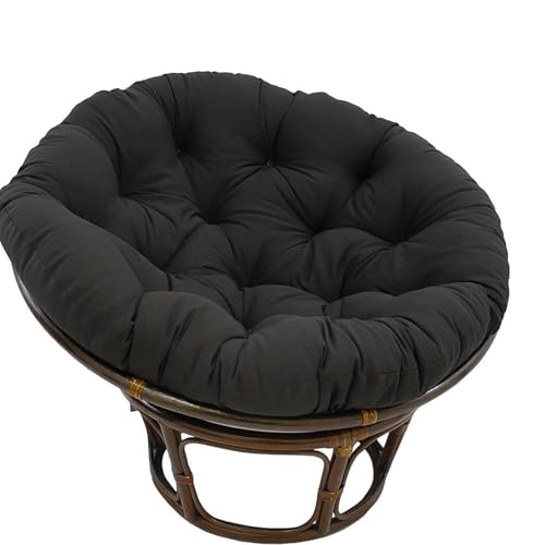 Wasserdichtes Outdoor-Stuhlkissen, bequem, rund, Hängesessel, abnehmbar, für Gartenstuhl, 170 cm, schwarzes Sitzkissen, perfekt für Entspannung und Stil von Generisch