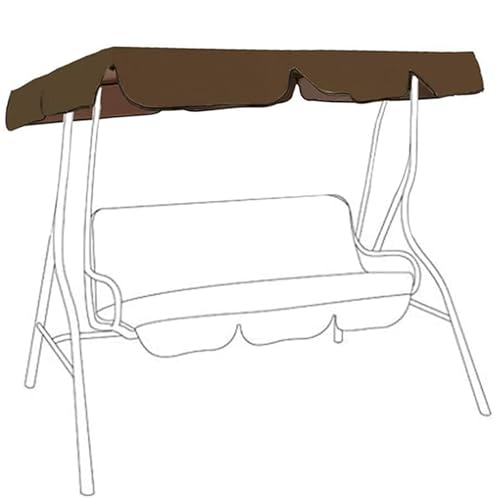 Wasserdichtes Oxford-Gewebe, Ersatz-Baldachin für 3-Sitzer-Gartenschaukelsitz, Outdoor-Abdeckung für Hofschaukelstühle – ideal für Terrasse und Hinterhof von Generisch