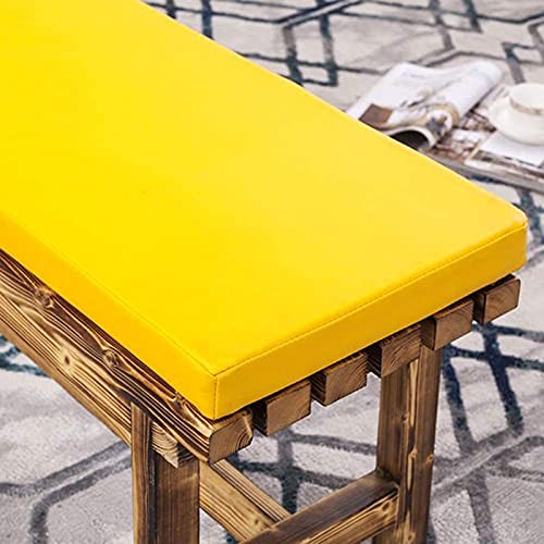 Wasserdichtes PU-Leder-Bankkissen für den Außenbereich, Garten, Terrasse, abnehmbares Schaukelstuhl-Pad, 2-Sitzer, 80 x 40 cm, Gelb, stilvoller Komfort für Ihren Raum Wasserdichtes PU-Leder-Bankkissen für den Außenbereich, Garten, Terrasse, abnehmbares Schaukelstuhl-Pad, 2-Sitzer, 80 x 40 cm, Gelb, stilvoller Komfort für Ihren Raum von Generisch