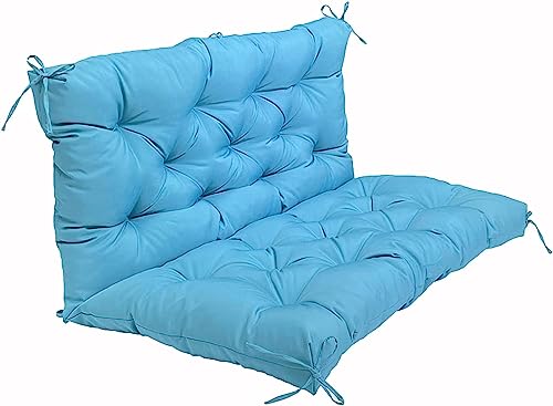 Wasserdichtes Sitzkissen für Gartenschaukel, Terrasse, Liege, Bank mit Rückenlehne, Ersatz-Sitzkissen für Möbel, blau, perfekt für Gartenmöbel, Komfort von Generisch