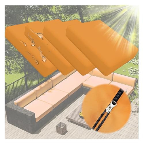 Wasserdichtes Sofa-Sitzkissen-Set, 6-teiliges Set mit Reißverschluss, abnehmbare Stuhl-Sitzpolster, Bezug für drinnen und draußen, Terrasse, Rattanmöbel, 4-teilig: 65 x 65 cm Wasserdichtes Sofa-Sitzkissen-Set, 6-teiliges Set mit Reißverschluss, abnehmbare Stuhl-Sitzpolster, Bezug für drinnen und draußen, Terrasse, Rattanmöbel, 4-teilig: 65 x 65 cm von Generisch