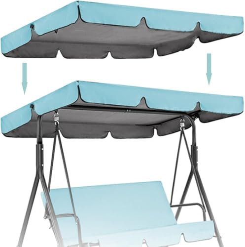 Wasserdichtes Universal-Ersatzdach für 3-Sitzer-Gartenschaukel, UV-Schutz, 249 x 185 x 18 cm, Outdoor-Terrassen-Schattenabdeckung, ideal für Entspannung im Hinterhof. von Generisch