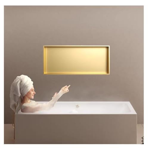 Wasserdichtes versenktes Duschregal – Badezimmer-Organizer mit großer Kapazität für Dusche, WC, Küche – einfache Installation, stilvolles Gold-Finish Wasserdichtes versenktes Duschregal – Badezimmer-Organizer mit großer Kapazität für Dusche, WC, Küche – einfache Installation, stilvolles Gold-Finish von Generisch