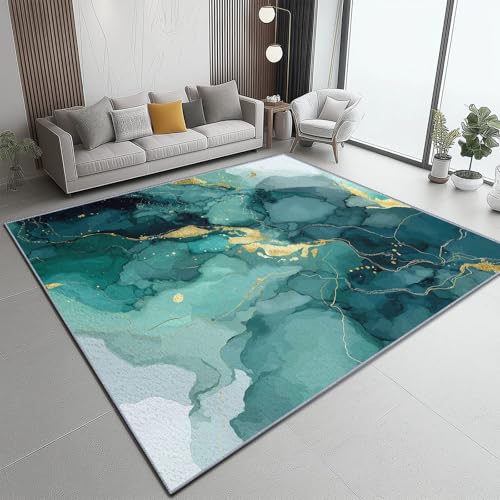 Wasserfarben-Teppich, Motiv: Hirsch, Dschungel, 60 x 110 cm, waschbar, Fußmatte, Wohnzimmer, Heimdekoration, weiche und Plüschteppiche, für Kinder, Jungen, Mädchen, Schlafzimmer, Hellgrün Wasserfarben-Teppich, Motiv: Hirsch, Dschungel, 60 x 110 cm, waschbar, Fußmatte, Wohnzimmer, Heimdekoration, weiche und Plüschteppiche, für Kinder, Jungen, Mädchen, Schlafzimmer, Hellgrün von Generisch