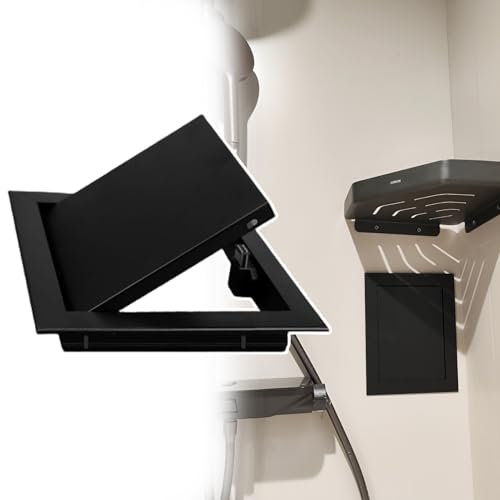 Wasserfeste Metall-Duschwand Zugangsplatte – Push to Open 30 x 28 cm, ideal für Sanitär, Verkabelung, Heizungsalarm, schwarze Decken-Abdeckung von Generisch