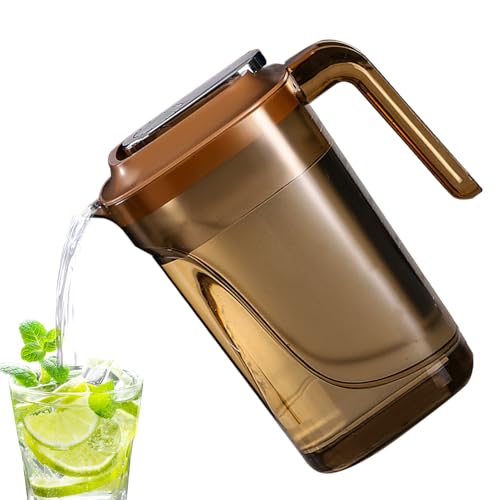 Wasserfilterkrug | Kühlschrankwasserspender | Glasdesign -Krug | Gefilterter Krug Großer Kapazität, Einfach Gießen Ausguss, BPA-freie Glaskonstruktion Sauber, Frisch Und Gesundes Trinken von Generisch