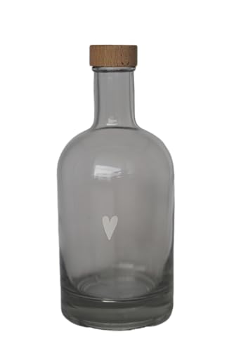 Wasserflasche Glas mit Holzverschluss 0,7 Liter von Generisch