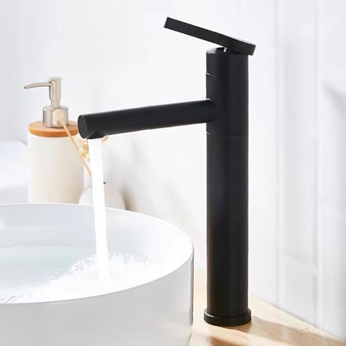 Wasserhahn Bad Mischbatterie Waschbecken Badezimmer Armatur Badarmaturen ausziehbar Warm und Kalt 1 Loch Armatur Waschtisch 180° Drehbar Einhebelmischer Schwarz Hoch Wasserhahn Bad Mischbatterie Waschbecken Badezimmer Armatur Badarmaturen ausziehbar Warm und Kalt 1 Loch Armatur Waschtisch 180° Drehbar Einhebelmischer Schwarz Hoch von Generisch