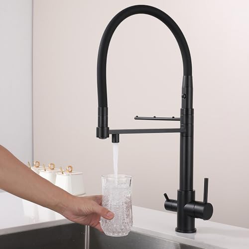 Wasserhahn Küche Mischbatterie Armatur Küchenspüle Küchenarmatur 3 Wege Trinkwasser Schwarz Pull Down Küchenarmatur 3 Wege Wasserfilter Flexibler Doppelhebel Pull Out Spültischarmatur Küche Wasserhahn Küche Mischbatterie Armatur Küchenspüle Küchenarmatur 3 Wege Trinkwasser Schwarz Pull Down Küchenarmatur 3 Wege Wasserfilter Flexibler Doppelhebel Pull Out Spültischarmatur Küche von Generisch