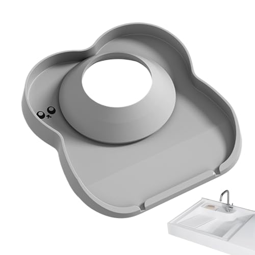 Wasserhahn Splash Guard - Küchenspüle Matte | Tropffänger -Tablett für Wasserhähne, Silikonbärenseifehalter, Accomer -Accessoire, Bad -Waschbecken -Accessoires abtropfen Lassen von Generisch
