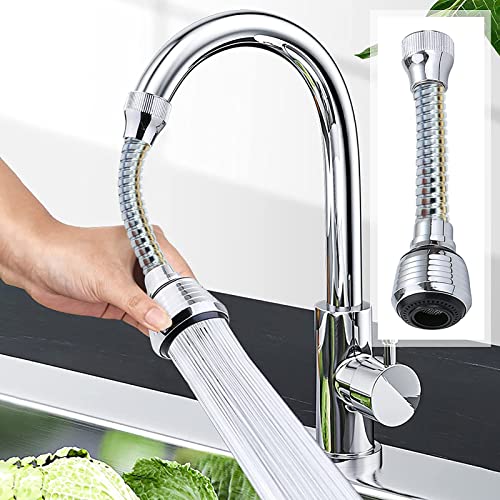 Wasserhahnverlängerung für Küchenspüle, bewegliche Wasserhahnverlängerung für Küchenspüle, 360° flexible Wasserhahnverlängerung, Küchenspüle, Wasserhahn-Sprühkopfaufsatz für Küchenspüle, kaltes heißes von Generisch