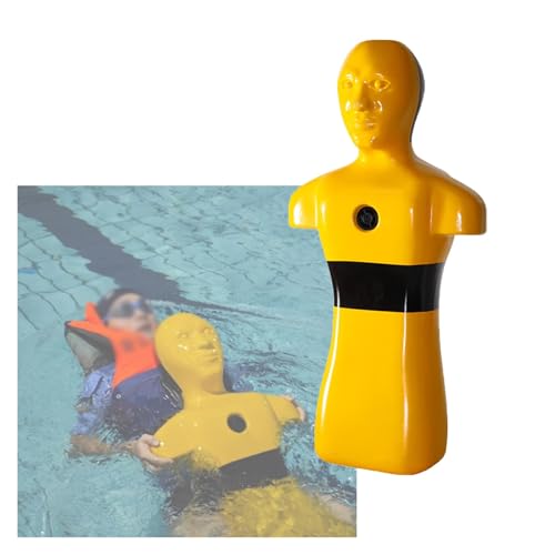 Wasserrettungspuppe, Feuerübungsübungsmodell, Rettungstrainingssimulator for Schwimmbäder, Mit 3 Wassereinspritzlöchern (38.6 Zoll Hoch)(Yellow) von Generisch