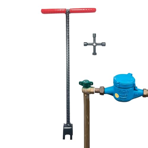 Wasserzähler Schlüssel,T-förmiger Anti-Rutsch Ventilschlüssel - Absperrventil-Schlüssel,Für Heimwerker Gartenbewässerung Außenbereich Camping Bau Wasserzähler Schlüssel,T-förmiger Anti-Rutsch Ventilschlüssel - Absperrventil-Schlüssel,Für Heimwerker Gartenbewässerung Außenbereich Camping Bau von Generisch