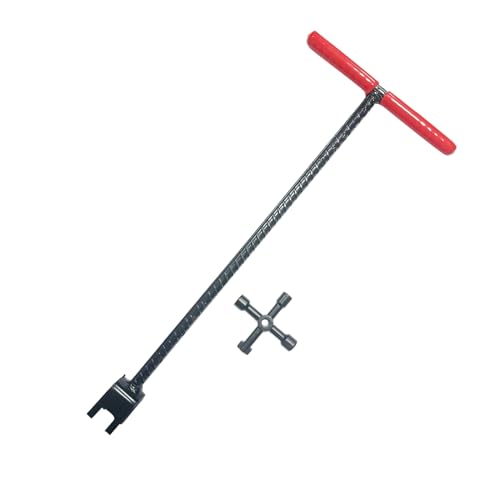 Wasserzähler Schlüssel | T-förmiger ergonomischer Schlüssel | T Griff Ventilschlüssel,Für Heimwerker Gartenbewässerung Außenbereich Camping Bau Wasserzähler Schlüssel | T-förmiger ergonomischer Schlüssel | T Griff Ventilschlüssel,Für Heimwerker Gartenbewässerung Außenbereich Camping Bau von Generisch