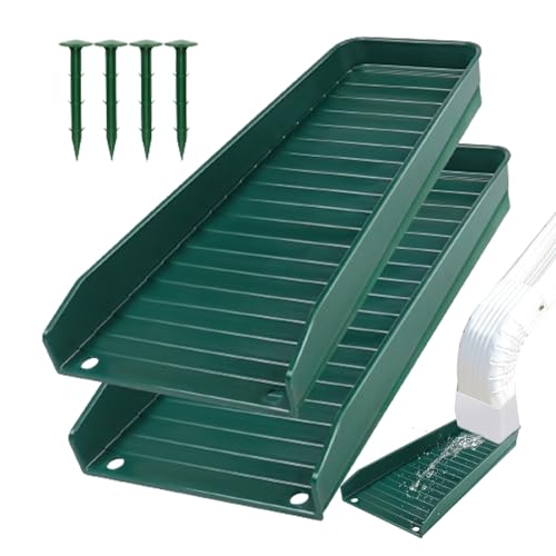 Water Diverter Guard - Down Spout Drain -Tabletts, Extender Protector | 2pcs Bodenerosionspräventionenträle mit Nägeln für eine wirksame Wasserumleitung und den Grundschutz des Fundament von Generisch