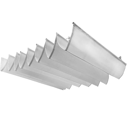 We Pergola-Überdachungs-Set mit Gleitschiene, UV-beständiges Gewebe für Deck und Hof, einfache Installation, stilvolles Weiß, 120 x 720 cm von Generisch